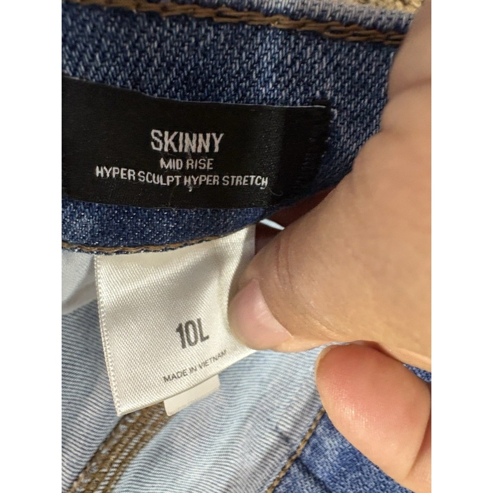 Express Jeans Women 10L Skinny Mid Rise Hyper Sculpt Hyper Stretch Preppy - Picture 3 of 11